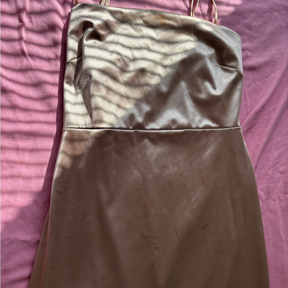 Windsor Chocolate Satin Wedding Dress